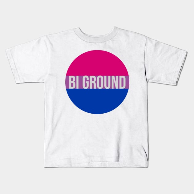 Bi Ground - Bisexual Pride Flag Kids T-Shirt by ursoleite